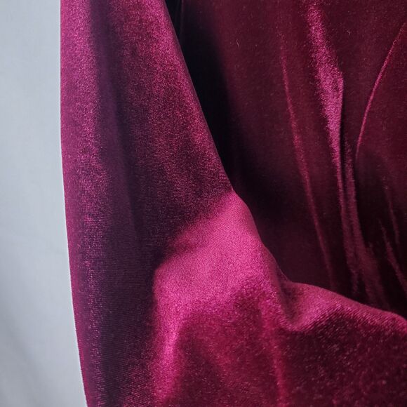 Eliza J Burgundy Long Sleeve Gathered Waist Midi Dress Size 2 - Picture 5 of 8